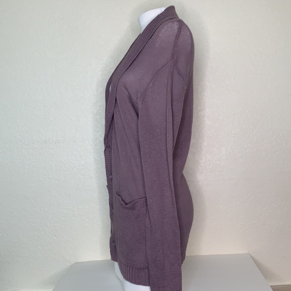 Shades of Greige Mauve Cardigan Sweater - Picture 3 of 7